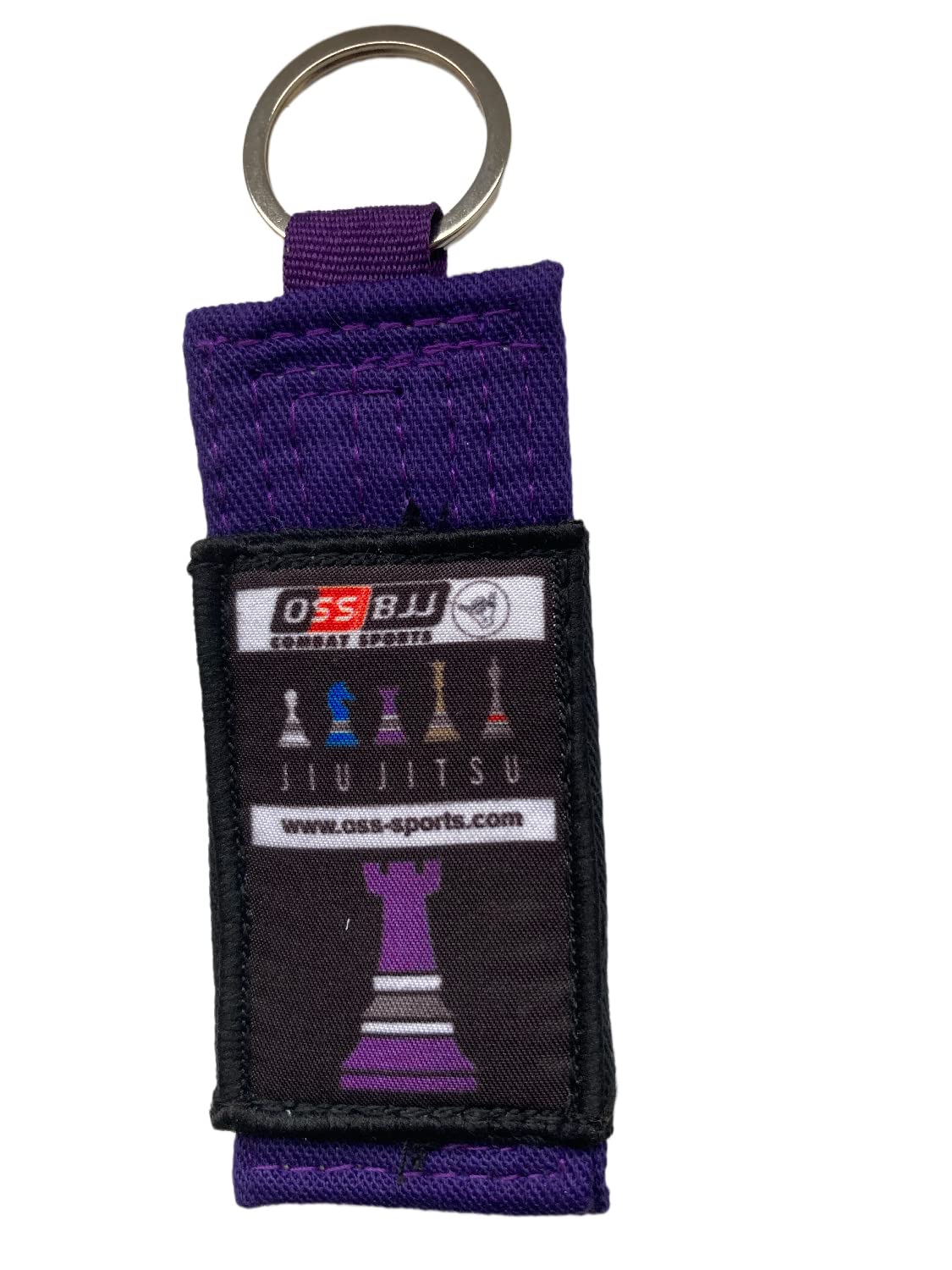 OSS Combat Sports BJJ Life Rank Keychain for Brazilian Jiu Jitsu MMA Gear All Belt Rankings Gift Key Chain (Purple)