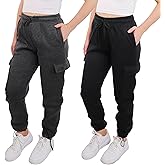 SPXTREME [2 Pack] Cargo Jogger Pants for Women Casual Lounge Sweatpants Ultimate Comfort and Super Soft Feel