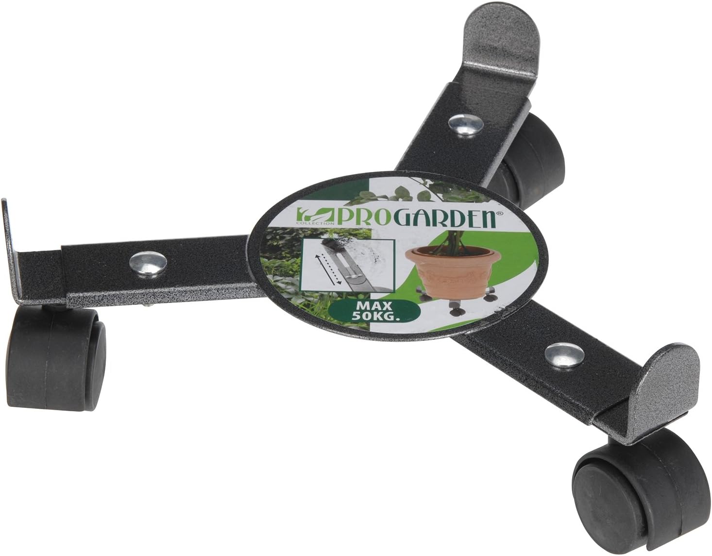 Pro Garden Adjustable Roller Stand for Pot - Metal