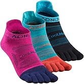AONIJIE Toe Socks for Men and Women High Performance Athletic Running Five Finger Ankle Socks