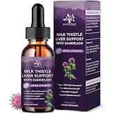 PAYAOCZ (2 Pack) Milk Thistle Liquid Drops Silymarin 1000mg, Liver Supplement Detox &amp; Cleanse with Dandelion &amp; Artichoke, Milk Thistle Organic Extract, High Absorption, Vegan, 1 Fl Oz