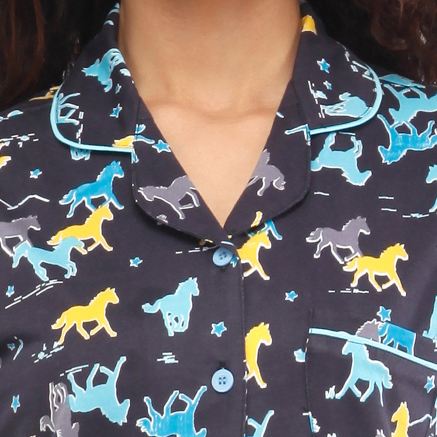 nite flite fancy horse cotton pajama set