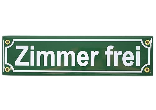Turschild Zimmer Frei 8x30 Cm Emailschild Gastezimmer Frei Schild Hotel Pension Motel Amazon De Handmade
