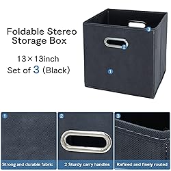 STOREONE 13 Inch Cube Organizer Bins ,Fabric