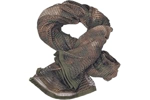 WINWAY Sniper Veil Camo Scarf Double Printing Tactical Military Camouflage Mesh Scarves for Hunting Shooting Wild Photography