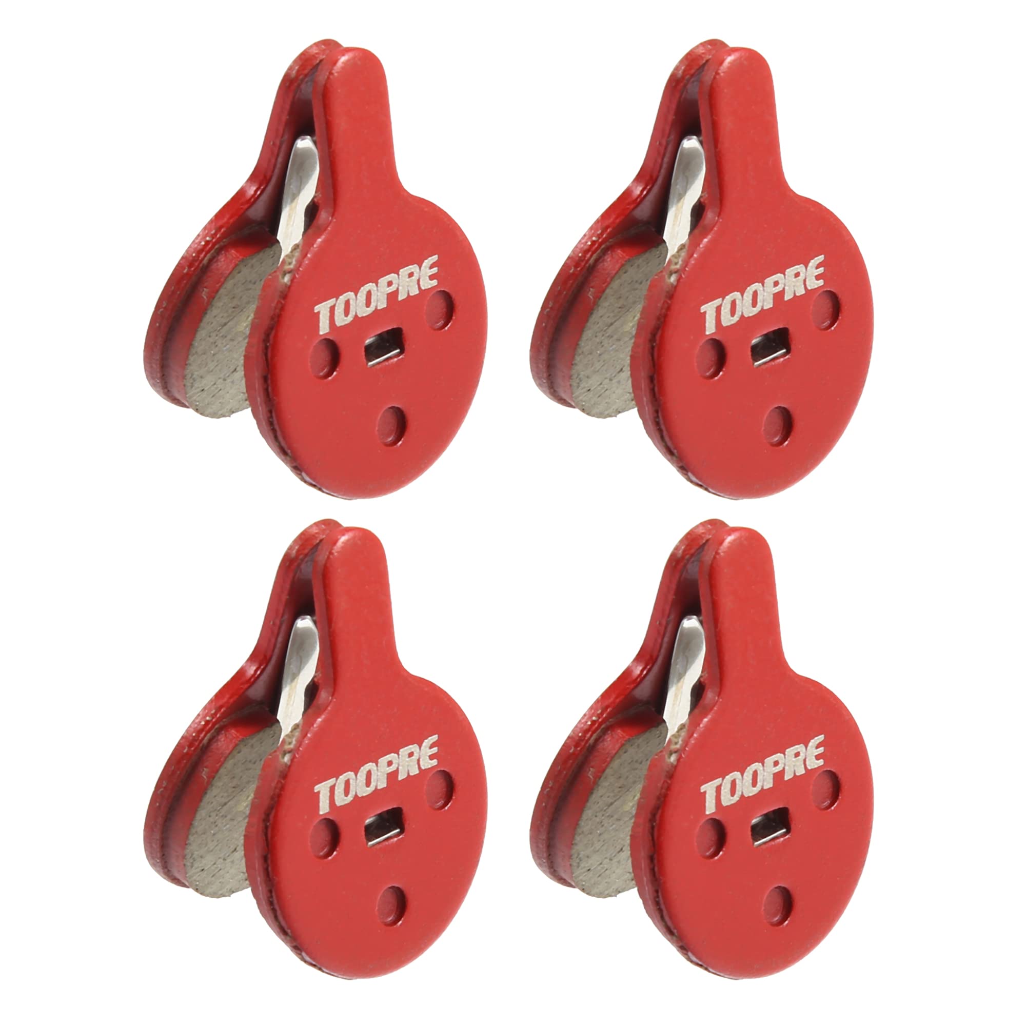 X AUTOHAUX 4 Pair Resin Disc Bike Brake Pads with Spring Leaf for Bicycle