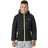 Eddie Bauer Boys' Reversible Jacket - Waterproof Lightweight Fleece Lined Hooded Puffer Coat - Boys Outerwear Jacket (5-20)