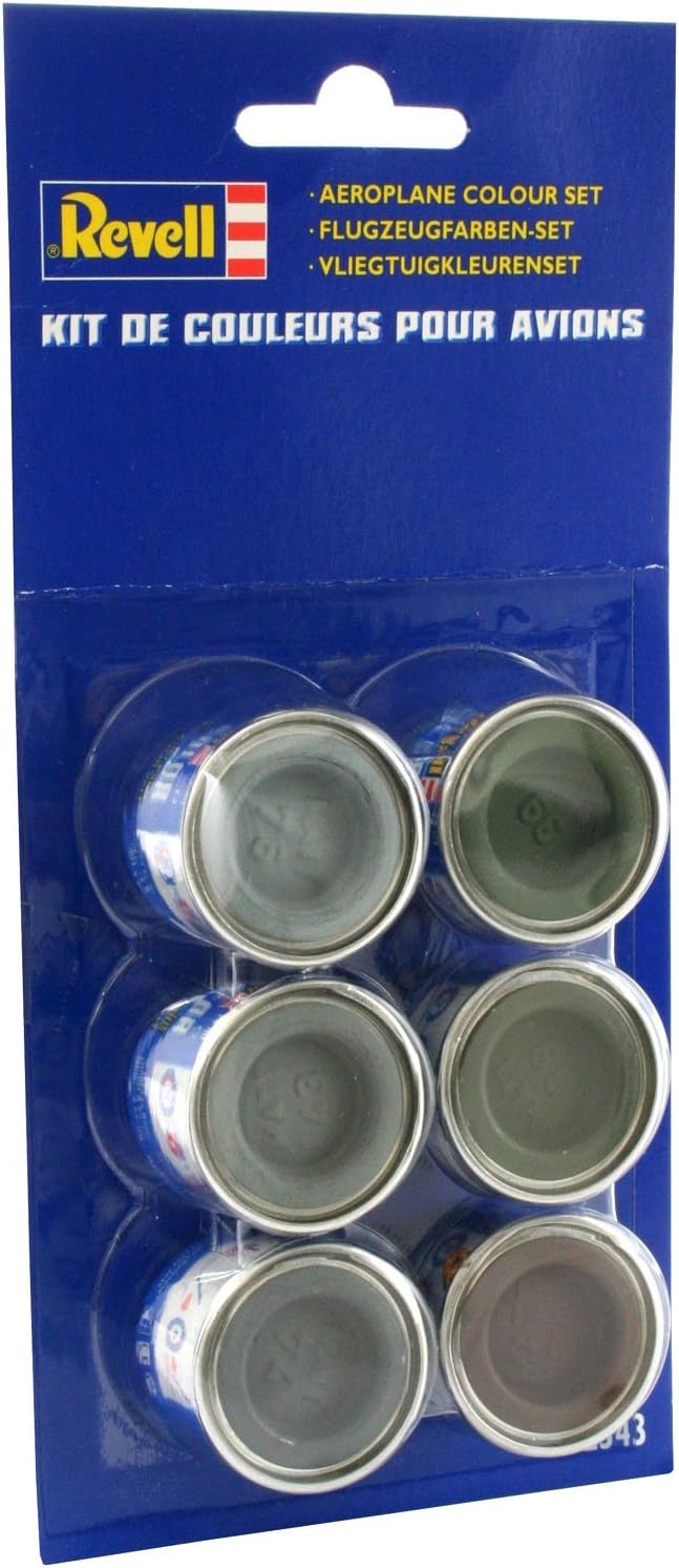 Revell 32343 32343-Aircraft Colour Set 2, 6X Enamel Paints, Multicolour, Multicolor, 14 ml (Pack of 6) - Image 3