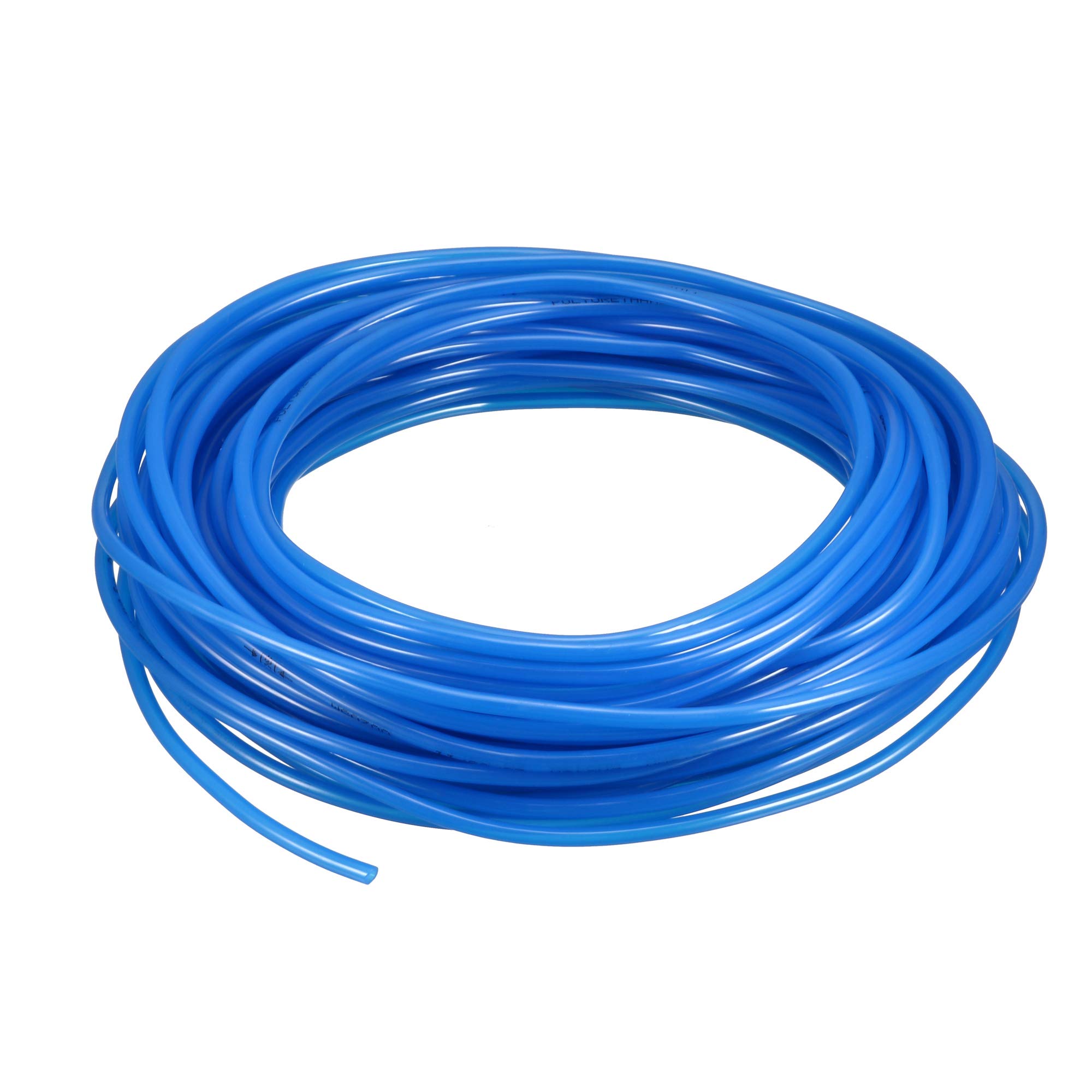 sourcingmap Pneumatic Air Tubing, 4mm OD x 2.5mm ID 19m(62.3ft) Long PU Polyurethane Air Compressor Tubing Hose Pipe Blue