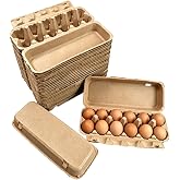 50 Pcs Cardboard Egg Cartons Cheap Bulk, Eggs 12 Count Cardboard Egg Carton | Sturdy 2x6 paper pulp containers reduce space for easy storage. 50 Pcs cardboard egg cartons bulk for eggs 12 count.