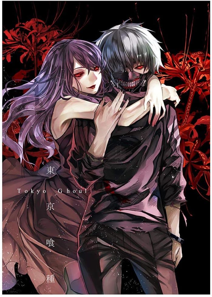 WerNerk Anime Attack on Titan Sword Art Online Various Anime Poster Decoration Cartoon Characters Coated Paper Poster Painting Home Decor Fan's Gift(Tokyo Ghoul - 3)