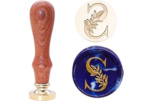 SWANGSA Initial Alphabet S Wax Seal Stamp, Vintage Elegant Botanical Leaves Letter Sealing Stamp for Wedding Party Invitation, Gift Wrap, Envelope, Christmas Thanksgiving Card (S)