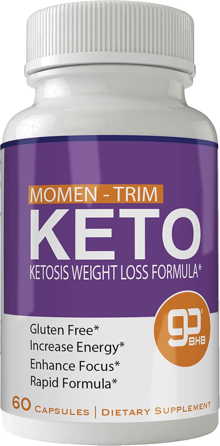 Momentrim Keto Weight Loss Pills, Advanced Momen Trim Natural Ketogenic BHB Burn Fat Supplement, 800 mg Formula with New True Slim GO BHB Salts Formula, Advanced Appetite Suppressant Capsules