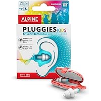 Alpine Pluggies Kids Ear Plugs for Small Ear Canals - Noise Cancelling Earplugs for Kids Age 5-12 - Multi-Purpose Kids Ear Pr