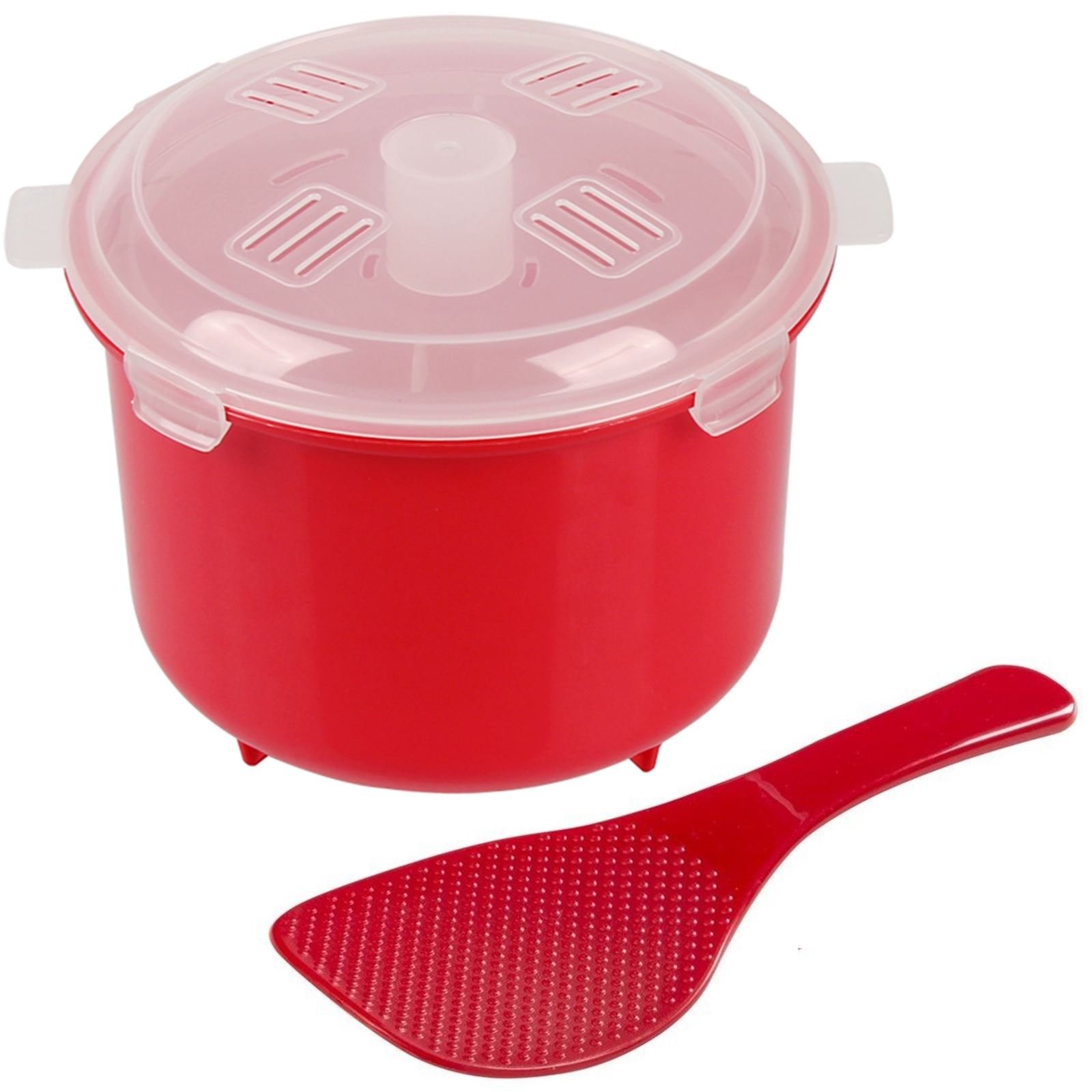Buy Large 2.6 Litre Microwaveable Rice Veg Steamer Cooking Pot Red