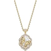 VACRONA Gold Necklace for Women Butterfly Pendant Necklace 14K Gold Plated Charm Necklace Dainty Gold Necklace for Women Trendy Jewelry