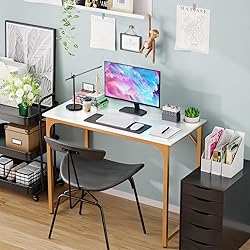 PayLessHere | 39 Inch Computer Desk | White Gold
