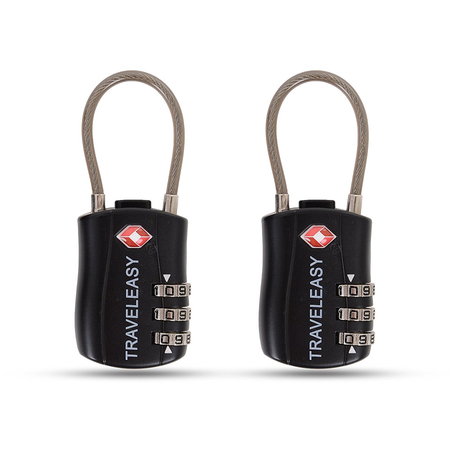 Luggage Travel Locks Pack Tsa Approved Combination Cable Lock