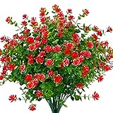 KLEMOO 24 Bundles Outdoor Artificial Fake Flowers