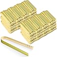 Chengu 240 Pcs Mini Bamboo Tongs Disposable Small Wooden Toaster Tongs Charcuterie Serving Party Cooking Utensils for Catering Buffet Appetizer Wedding Party Supplies(4 Inch)