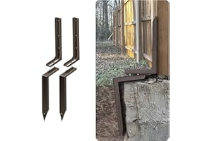 K.D STONEDGE Fence Post Anchor Repair Kit Angle Adjust Concrete Base Avoid Design Wooden Rotten Broken Leaning Posts Support Quick Easy Fix Solution, Pack of 2