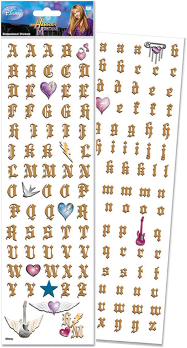 jbr1116 Disney(R) Dimensional Alphabet Stickers - Hannah Montana