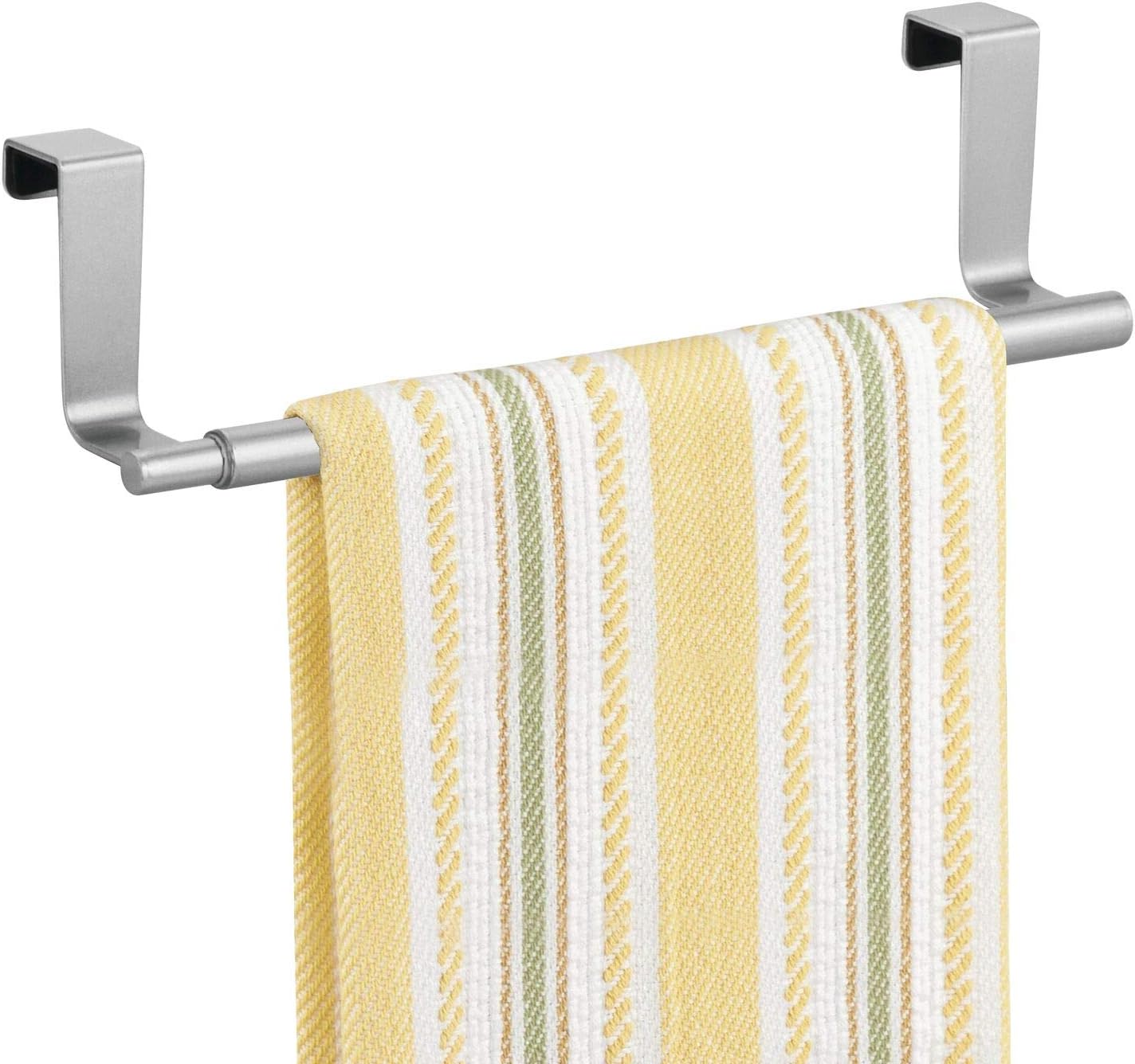 mDesign Toallero de barra telescópica para paños de cocina ...