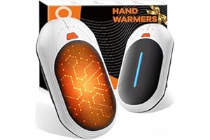Hand Warmers Rechargeable 2 Pack, 6400mAh Portable Reusable Electric Hand Warmers, Ultra-Thin Ergonomic Design for Pocket War