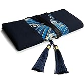 SEVENSUN Handmade Linen Crochet Hook Organizer Bag – Large Capacity Storage Pouch for Crochet Hooks and Accessories – Durable & Multi-Purpose – Portable Knitting Tool Case (Hooks Not Included)