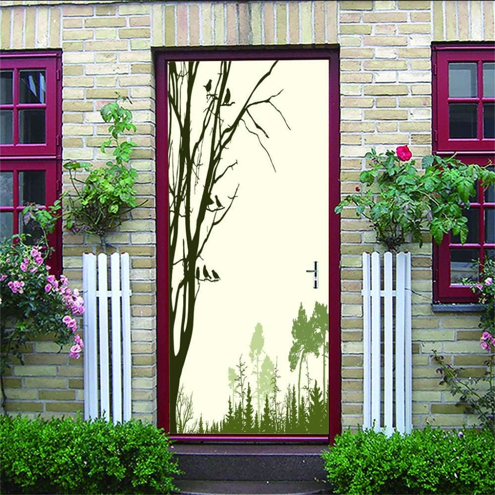 3D Türaufkleber Set - Selbstklebende Türbilder 88x200cm PVC