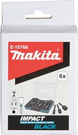 Makita E-15768 6 Piece Impact Black Nutsetter Set 6 7 8 10 12 13mm 50mm view 7