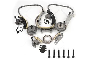 Htostar Racing Engine Timing Chain Kit 2007-2022 Compatible with Buick Cadillac Chevrolet GMC Pontiac Saab Saturn Suzuki Acadia Traverse Enclave Caprice Equinox Camaro 2.8 3.0 3.2 3.6 Replace 9-0753S