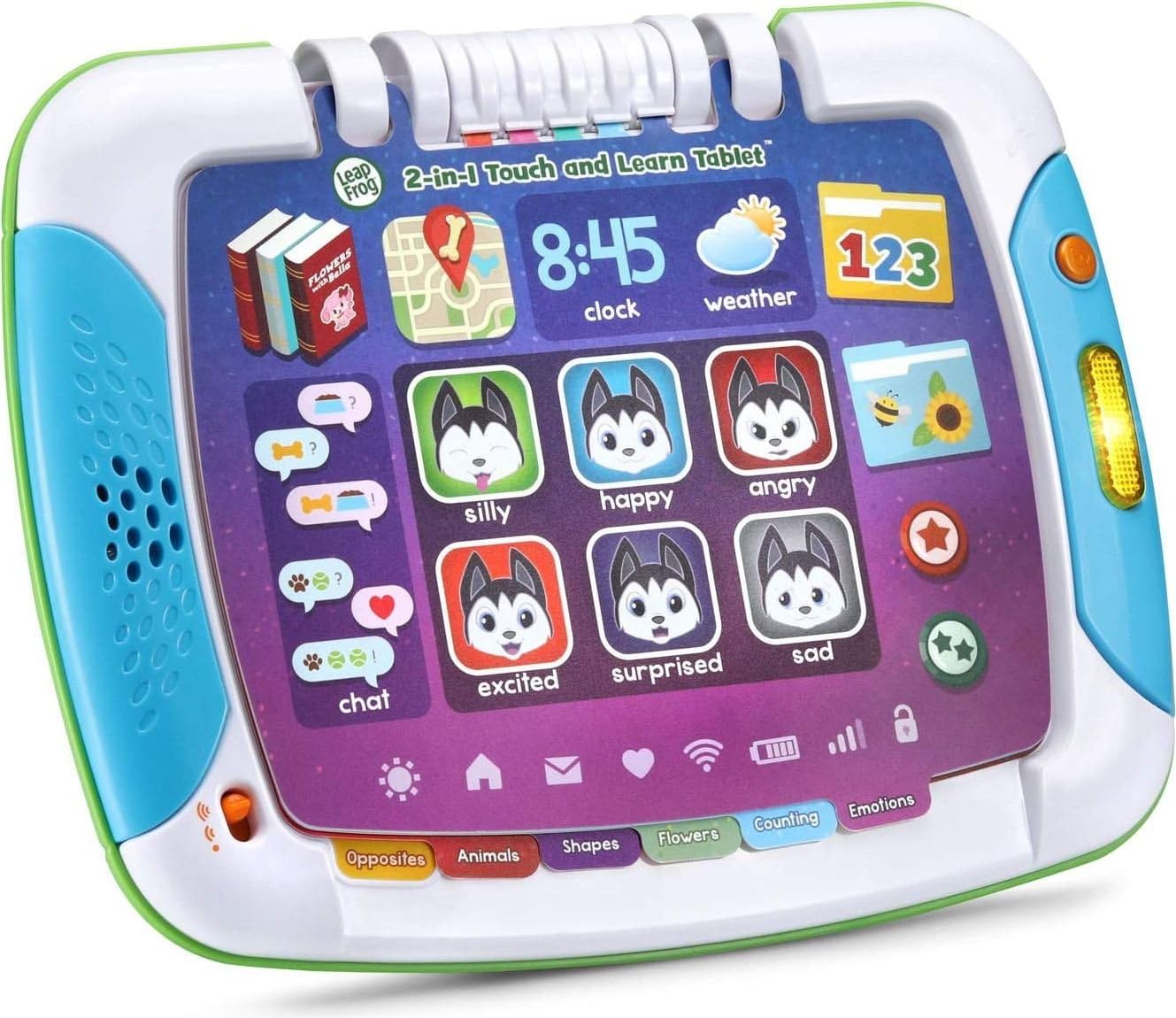 LeapFrog 2-in-1 Touch & Learn Tablet, Kids Two-Sided Tablet, Electronic Toy with Stories and Activities, Tablet for Boys and Girls, Educational Play for Children Aged 2 Years +, Multicolor, 611203