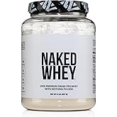 NAKED Whey 2LB 100% Grass Fed Whey Protein Powder - Only 1 Ingredient, Unflavored Whey Protein, Undenatured, Gluten Free, Soy Free, No GMOs, No Preservatives