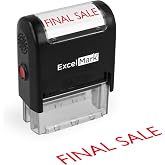 ExcelMark Final Sale Self Inking Rubber Stamp - Red Ink (A1539)