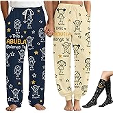 LOVELYPOD Personalized This Grandpa Grandma Belongs to Pajama for Mom, Dad, Grandma, Family