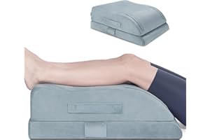 OasisSpace Adjustable Leg Elevation Pillow with Memory Foam- Leg Rest Pillow for Circulation and Elevation,Sleeping - Wedge Pillow for Legs, Back, Foot and Knee Injury with Removable Cover