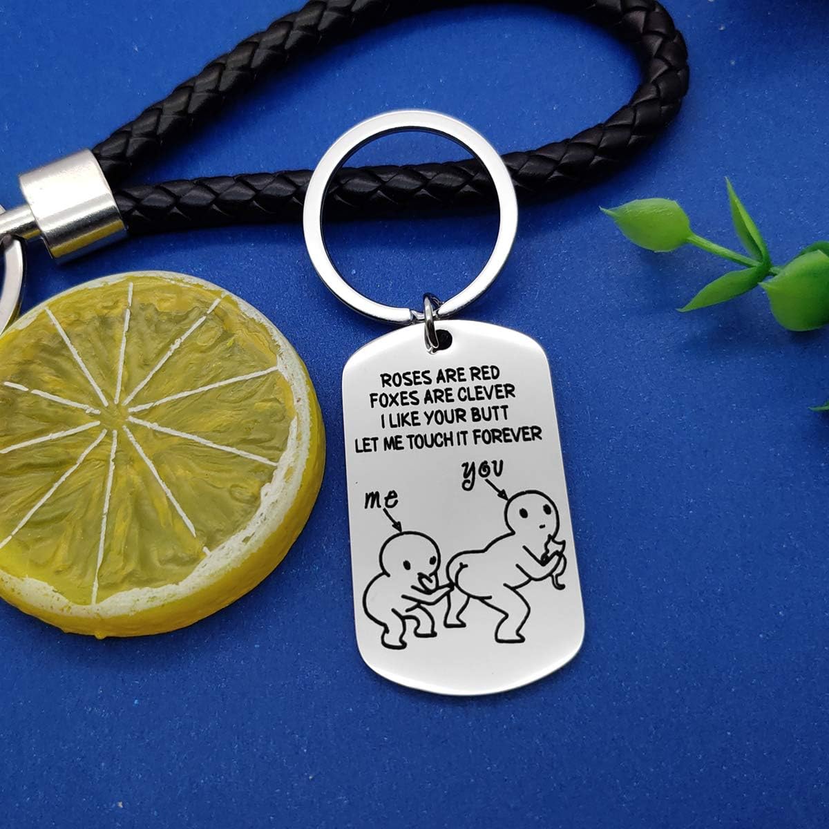 Dabihu Funny Couple Keyring Let Me Touch it Forever Keychain Funny Gift for Friends Couple Friendship Gift Valentine's Day Keyring for Boyfriend Girlfriend Christmas Birthday Present for Husband Wife - Image 5