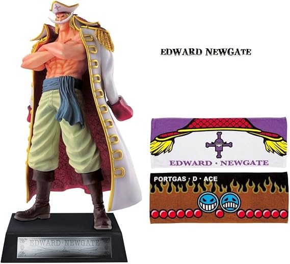 Amazon 一番くじ ワンピース The Legend Of Edward Newgate編 から A賞 エドワード ニューゲートフィギュア D賞 フェイスタオル 2点セット フィギュア ドール 通販