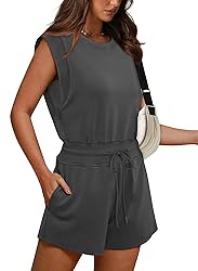 OFEEFAN Rompers for Women 2025 Cap Sleeve Athletic