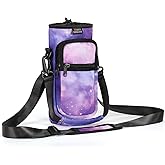 Nuovoware Water Bottle Carrier Bag,25oz/40oz/64oz Bottle Pouch Holder,Adjustable Shoulder Hand Strap 2 Pocket Sling Neoprene Sleeve Sports Accessories for Hiking Travelling Camping
