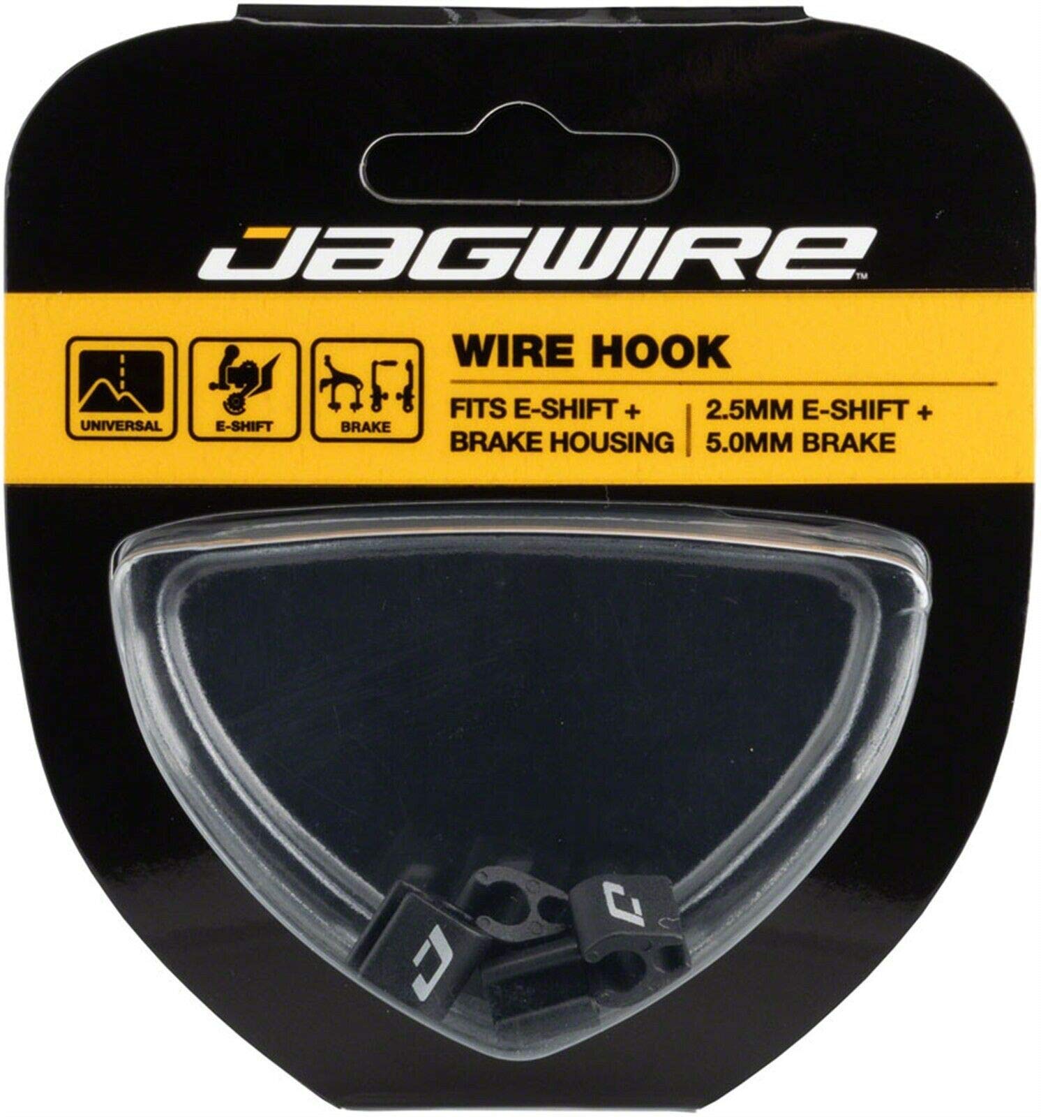 Jagwire Wire Hook - E-Shift + Brake (2.5mm + 5mm) (4pcs), Black