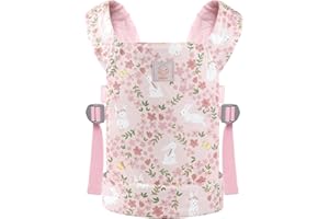 GAGAKU Baby Doll Carrier for Little Girls Doll Carrier Toy Baby Doll Carrier for Kids, Pink-Rabbit