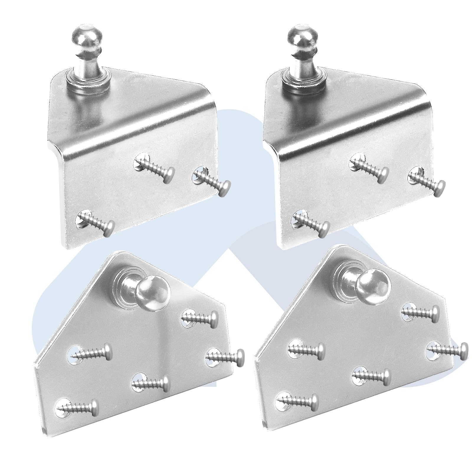 Photo 1 of 10MM Ball Stud Widen Mounting Brackets for Universal Gas Struts Lift Supports Shocks Spring Prop 4PCS, Silver(Bigger Version)