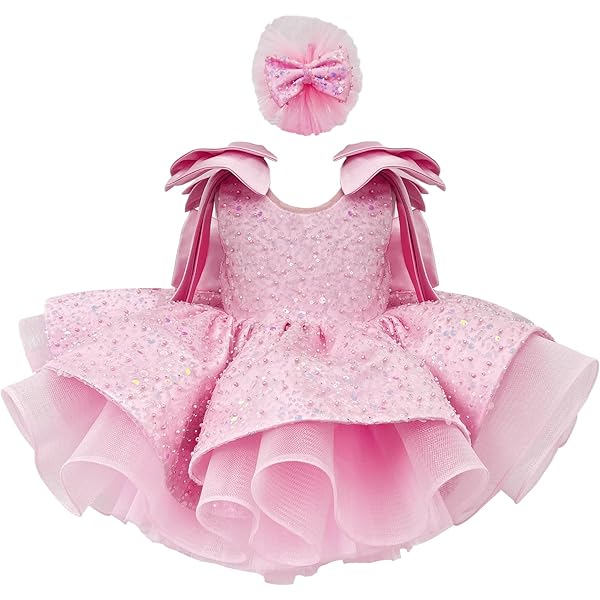 3-4 Years Vestidos De Tutú De Dama De Honor De Boda Para Fiesta De Cumpleaños Con Lentejuelas De