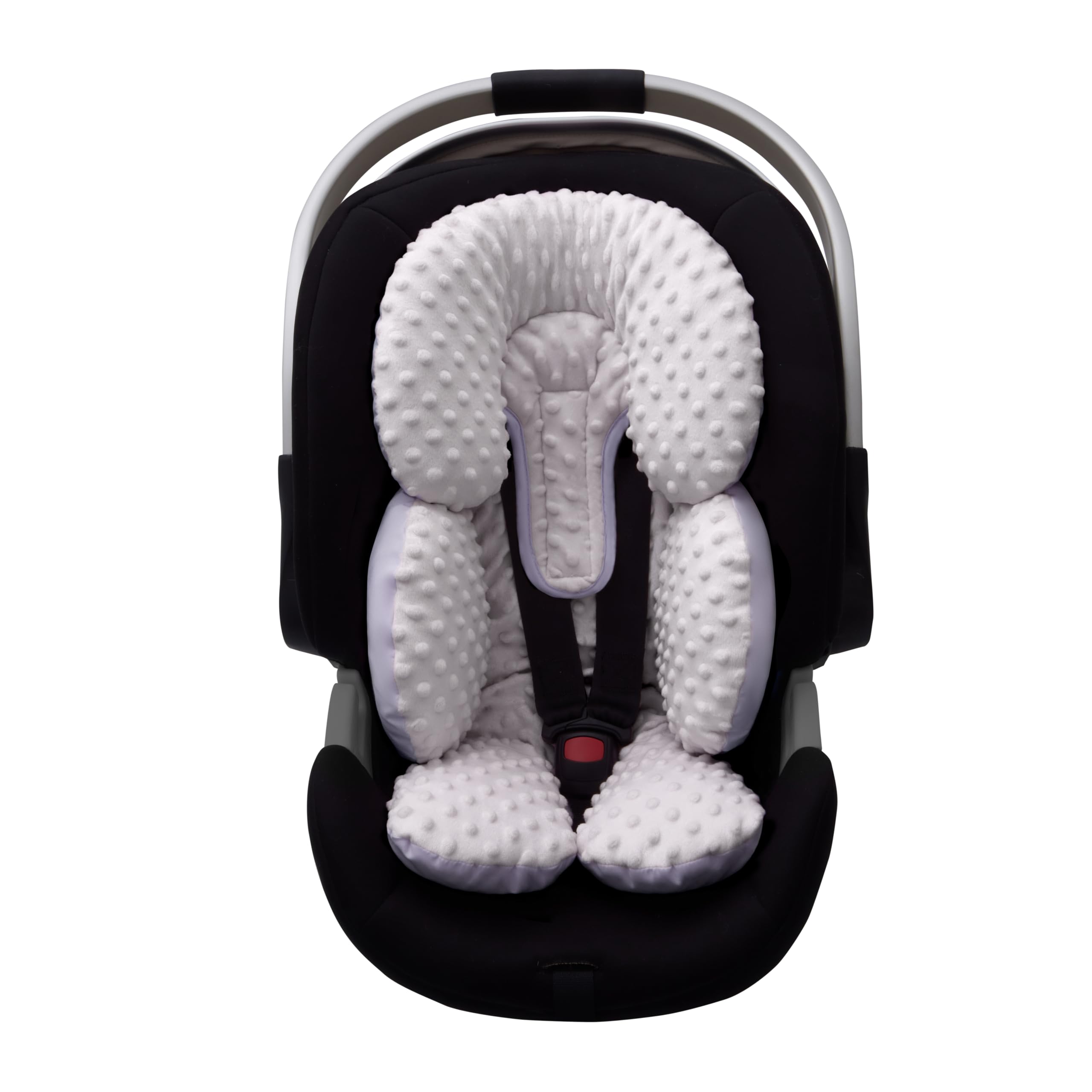 Photo 1 of Pro Goleem Infant Car Seat Head Neck Body Support, Ultra-Soft Minky and Microfiber Newborn Car Seat Insert, Perfect for Car Seat, Stroller, 2-in-1 Reversible, for Boys and Girls, Gray