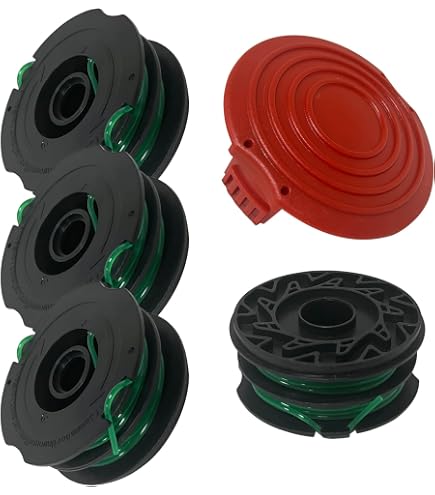 5er Pack Ersatzspulen Für Black & Decker GH700/GH750/GH710 – Inkl. Kappe, 11 M, 0,065 Cm