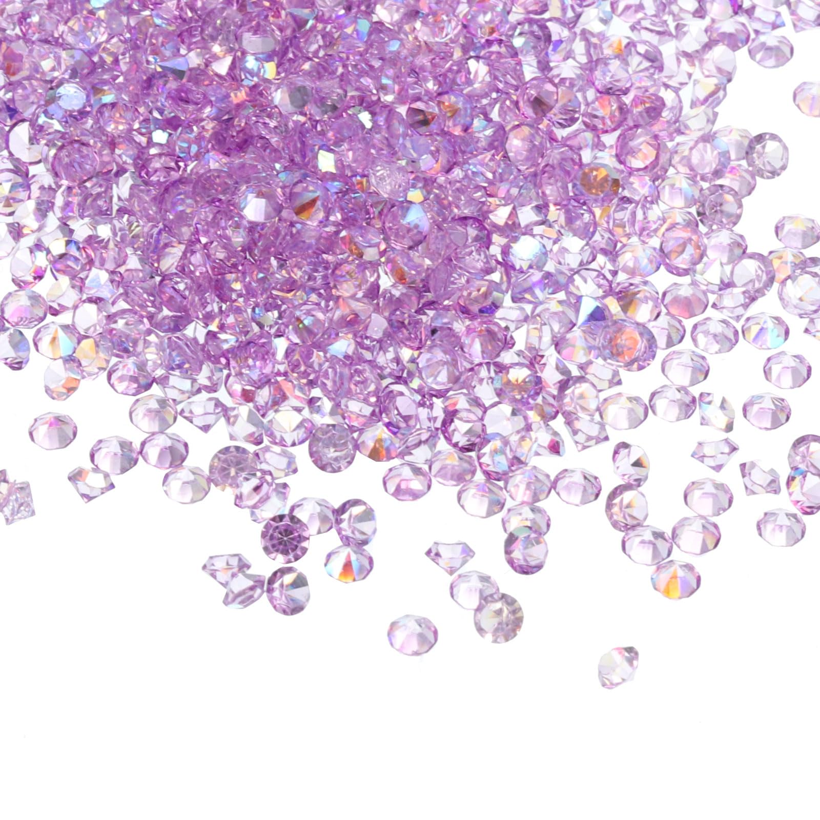PATIKIL 14000Pcs Wedding Table Scatter Confetti Crystals 3mm Acrylic Diamonds Vase Fillers Gems for Table Centerpiece Decorations Bridal Shower Party, Light Purple AB
