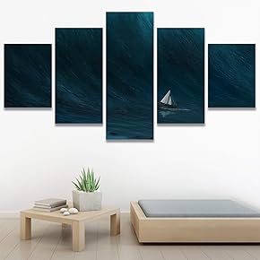 SIGNWIN 5 Panel Canvas Wall Art Modern Art...