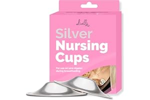 LIVELLA - Original Silver Nursing Cups - Made in Germany with 999 Silver - Universal Fit - Protect and Soothe Sore Nipples - Silver Nipple Shields for Breastfeeding - FDA-Registered